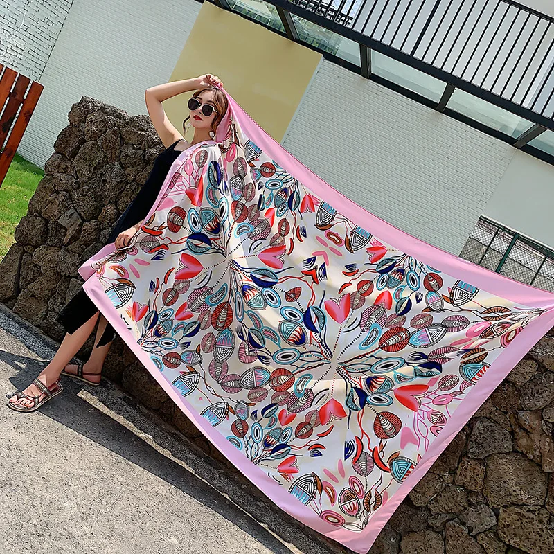 140x180cm Celebrity With The Same Cover-Ups Women Large Beach Dress Bikini Bathing Swimwear Sunburn Protection Sarong Wrap Scarf