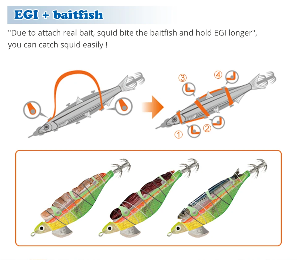 Neue Angeln Locken Tintenfisch Jig Gebündelt Leucht Webfoot Octopus Egi Tintenfisch Haken Künstliche Harten Köder Salzwasser Meer Garnelen locken – Detail 3