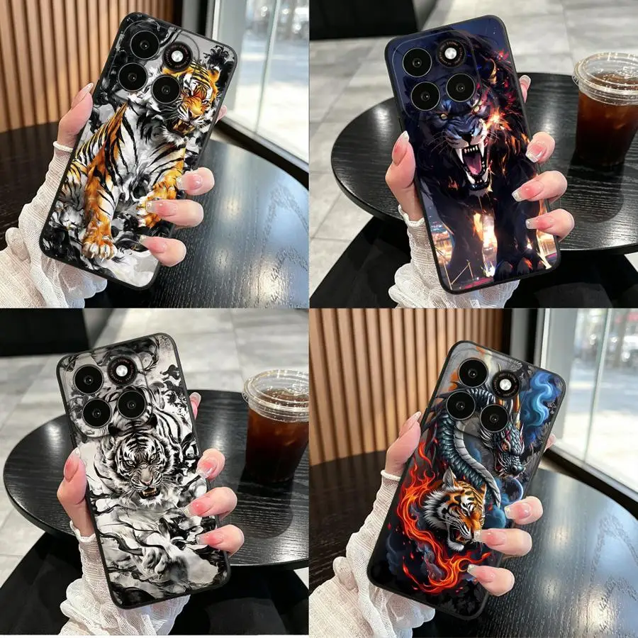 Case for Motorola G96 G22 G32 G71 G50 G53 G30 G85 G86 G52 G51 G73 Edge 70 50 40 20 Pro 30 Lite S30 G60s Phone Cover Tiger Ink