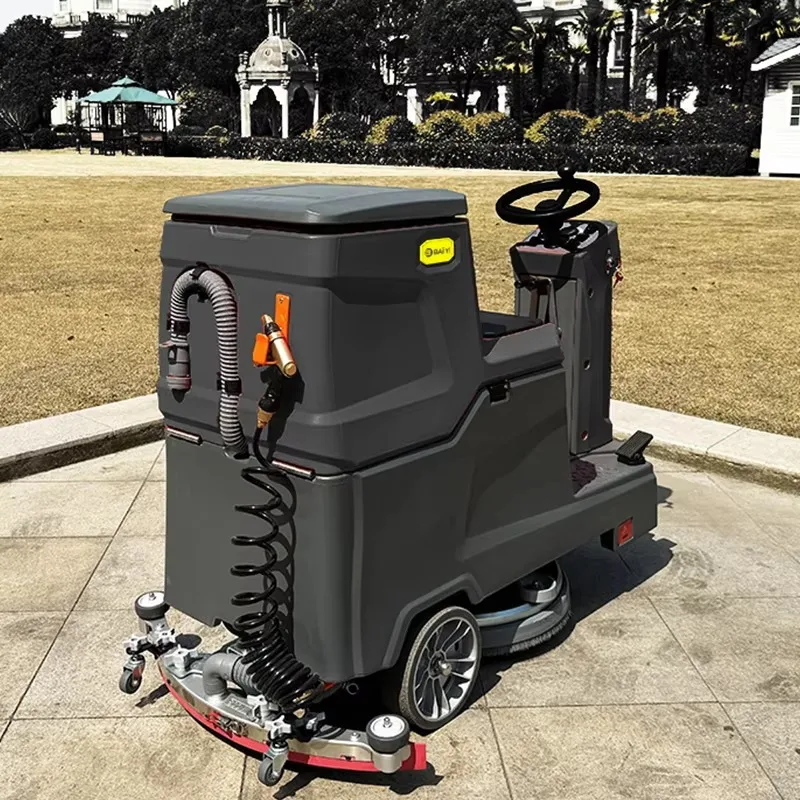 Ride-On Electric Burnishing Cold Water Commercial Floor Cleaning Machines BY-RX700D Floor Scrubber