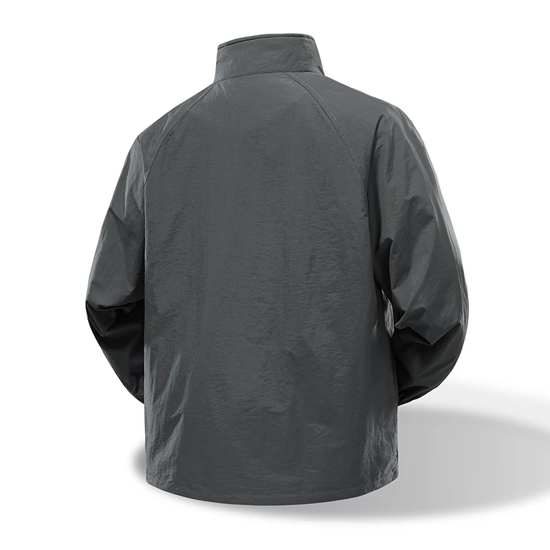 

Рабочая одежда из нейлоновой ткани, мужская эластичная уличная одежда M5XL M, модель с подставкой, молодежный тренд, осенне-зимнее длинное пальто све