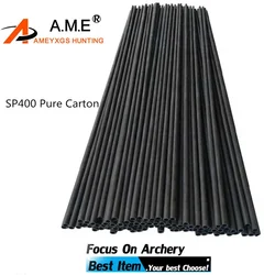 6/12pcs Archery Pure Carbon Arrow Shaft 30Inch Spine 400 DIY Arrow Tubes Recurve Compound Bow Hunting Shooting Accessories
