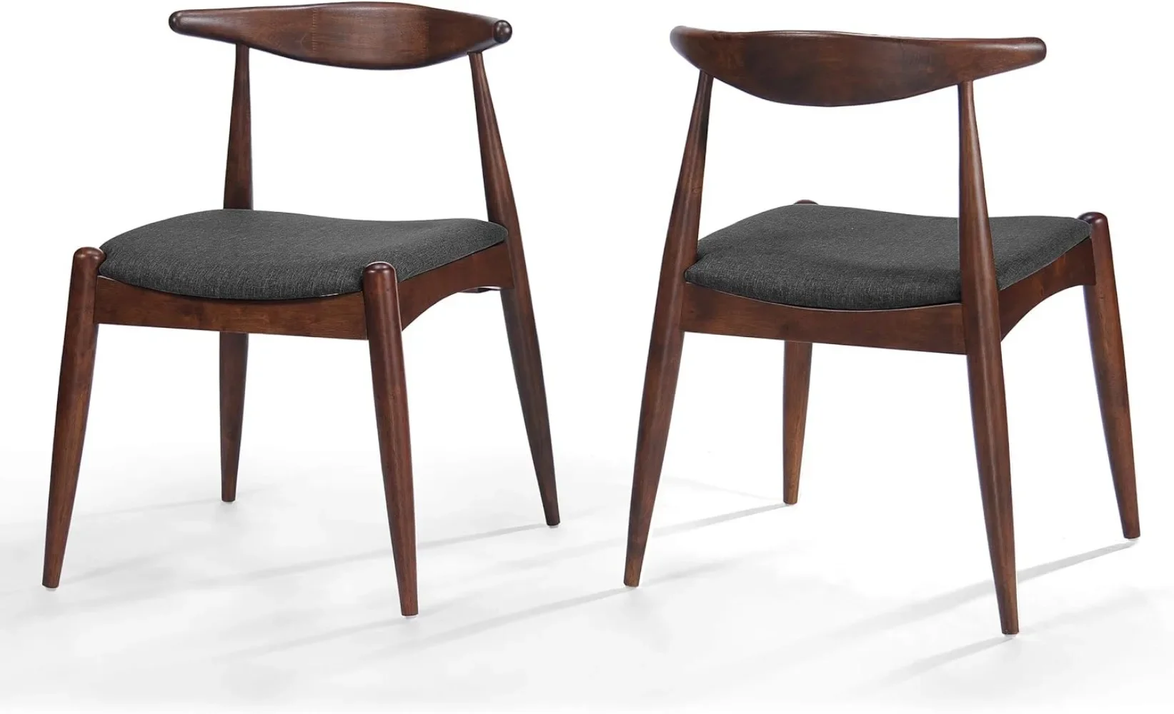 Dining Chairs, 2-Pcs Set, Charcoal