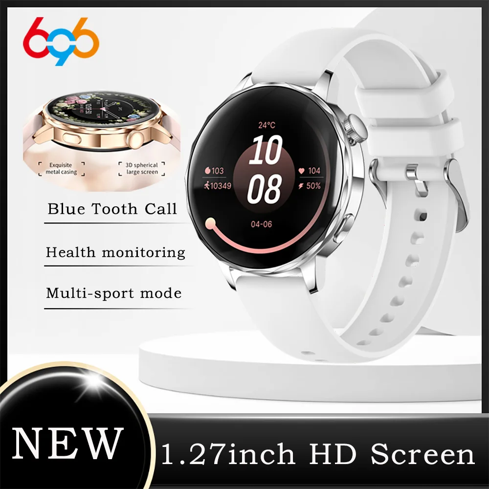 

Smart Watch Women Blue Tooth Call Sports Bracelet Waterproof Music Heart Rate Sleep Lady Health Smartwatch Information reminder