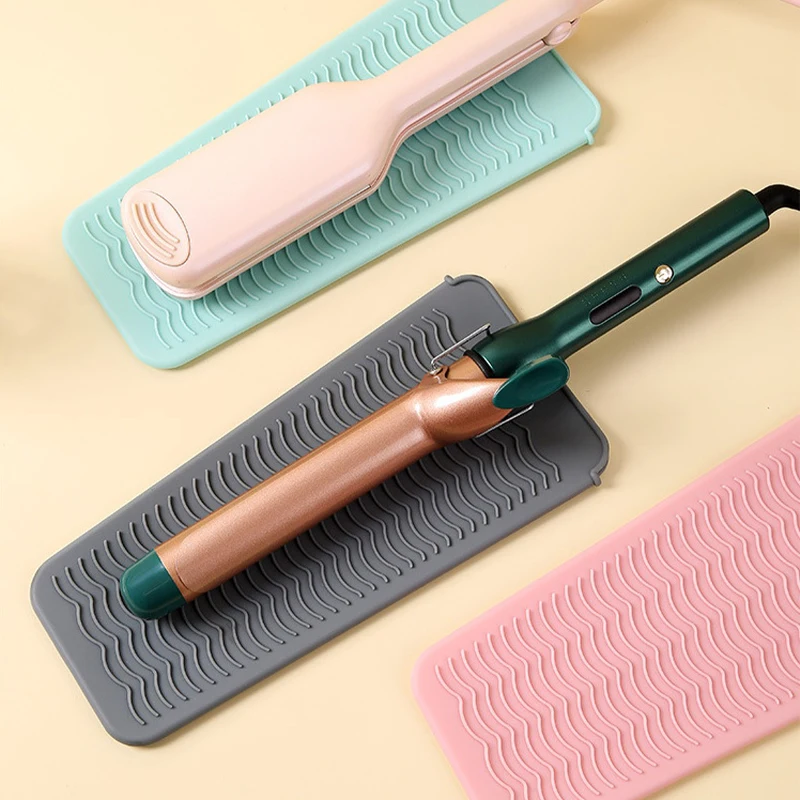 

Silicone Hair Curling Wand Cover, Non-Slip Flat Curling Iron Insulation Mat ,Hair Straightener Storage Bag Hairdressing Tools