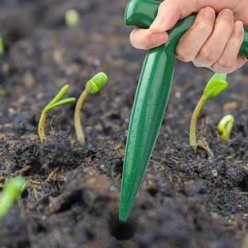 1pc Handheld Garten Loch Puncher Klare Skala Pflanzung Werkzeuge Leichte Graben Loch Werkzeug Aussaat Samen Spender Für Loch Diggin