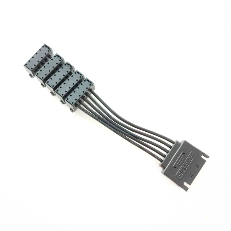 Cable de disco duro SATA de fuente de alimentación, Cable de expansión Ultra corto de 1 a 5 PSU, 18awg, 11cm