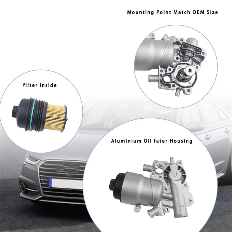 

Engine Oil Filter Base Assembly Aluminum Modified Oil Filter Housing Assembly 059115389P 059115389K For -A54R