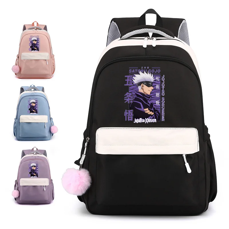 Tas punggung Anime Satoru Gojo keren tas sekolah kualitas tinggi mode remaja tas ransel Gojo tas punggung Anime lucu