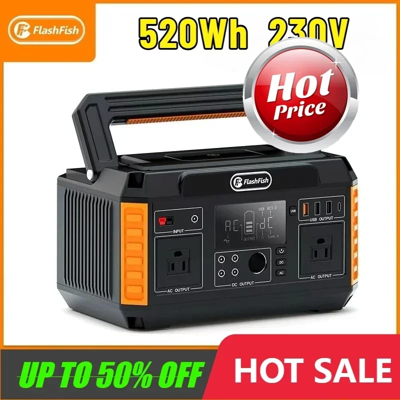 

2025 P60 520Wh Outdoor Mobile Power 500w Large Capacity 230v Solar Energy Storage Power Portable Cross Border EU Warehouse