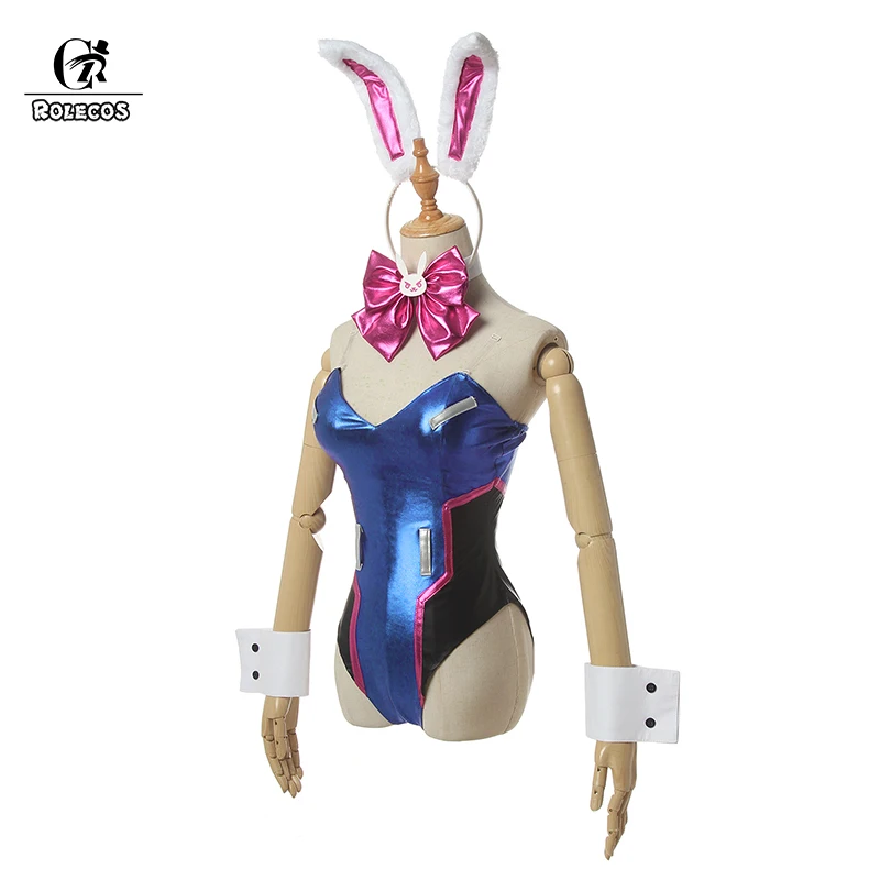 Rolecos Game Ow Dva Cosplay Sexy Bunny Meisje Jumpsuit Lied Hana D. Va Cosplay Kostuum Halloween Vrouwen Romper Jumpsuit