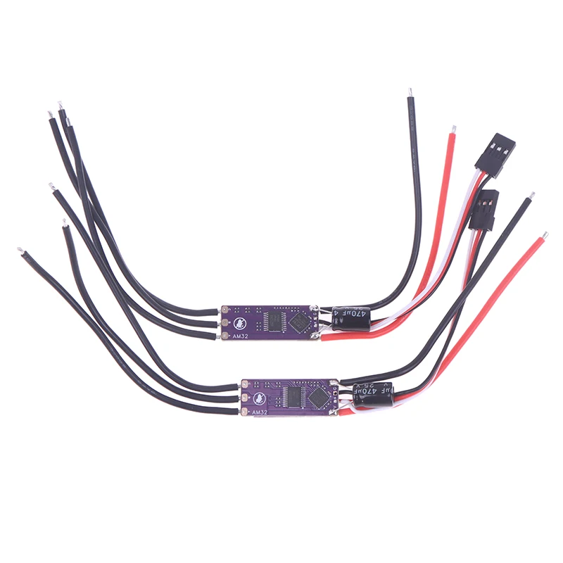 

AM32 32-битный регулятор скорости ESC 2-4S 30/40A с модулем 5V2A BEC 35 В 470 мкФ конденсатор для бесщеточных двигателей RC Crawler Drone
