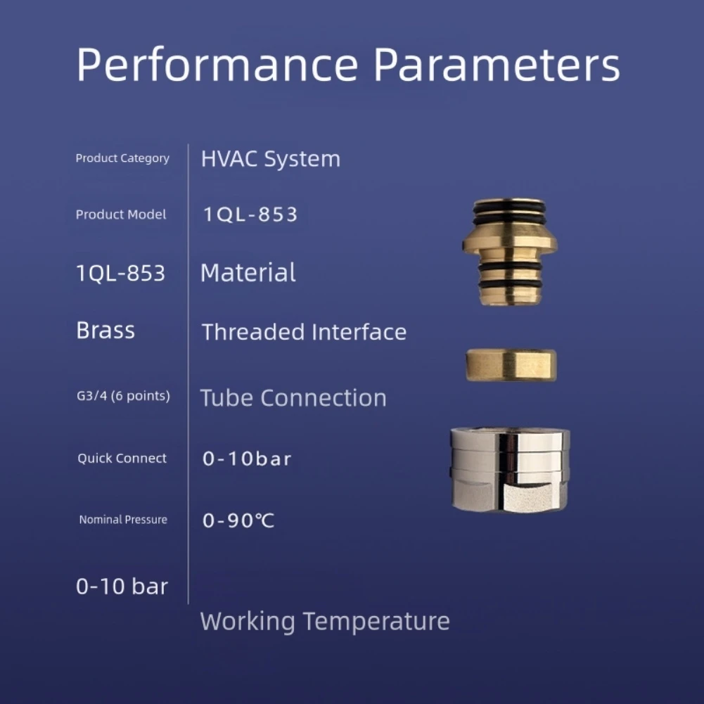 2x2.3 Copper Heating Manifold Hassle-free Connection Optimal Efficiency Stable Performance Thickened Copper Material