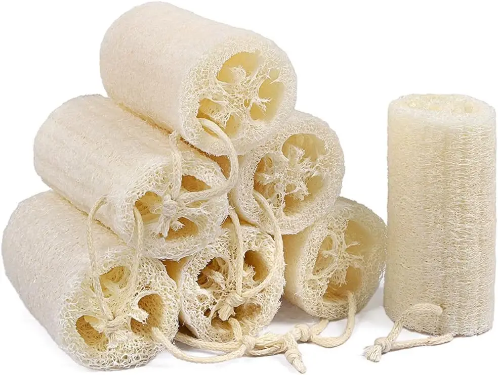 

Набор из 7 натуральных губок-люфф для отшелушивания и гладкости кожи, идеально подходит для мужчин и женщин в душе или спа-салоне