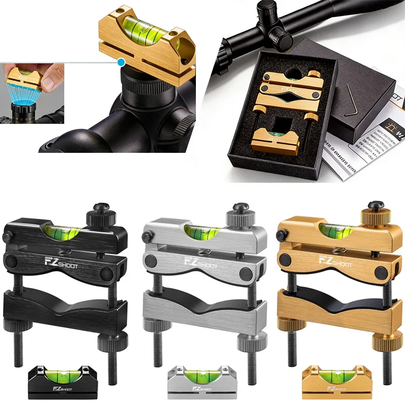 

Scope Leveling Kit Aluminium Alloy High Precision Bubble Leveling Tool Crosshair Alignment Level Tool for Optical Equipment