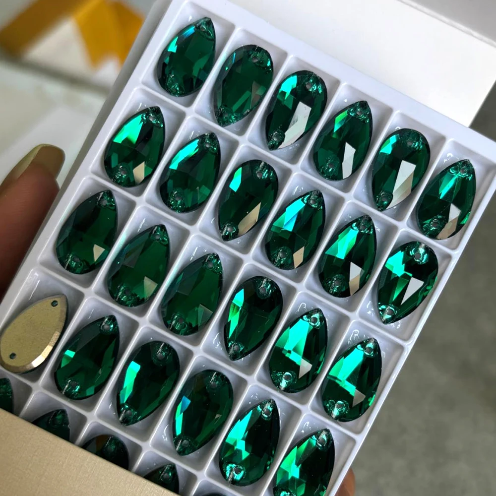 PUBRILEX Glas K9 Strasssteine zum Aufnähen mit abgeschrägten Kanten, Kristalle, Glitzersteine zum Aufnähen für DIY-Kleidung, Kleider und Bekleidung. – Detail 18