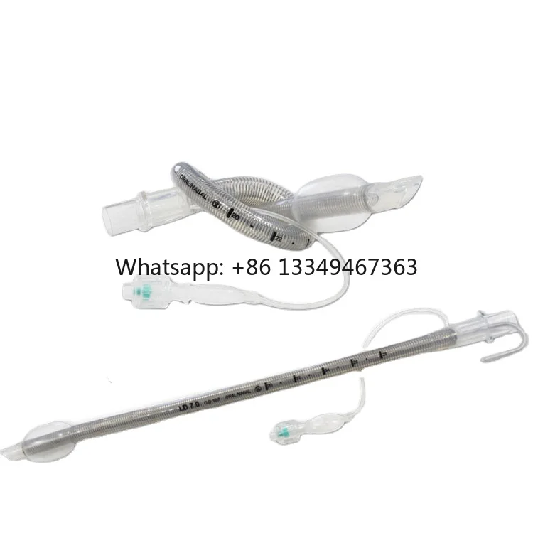 

Одноразовая усиленная силиконовая эндотрахеальная трубка с пружиной из нержавеющей стали, быстрая доставка