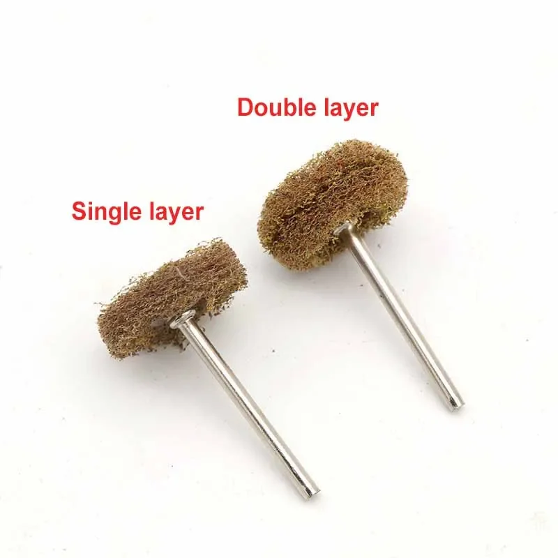 Mini Drill Abrasive Brush Nylon Buffing Polishing Wheel with 3/2.35mm Shank Grinding Sanding Head for Deburring Derusting