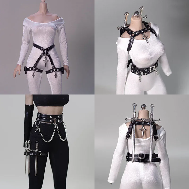 DMTOYS DP008 DP009 DP010 1/6 Female Assassin Waistband Leg Bindings Clothes Accessory Model Fit 12'' Soldier Action Figure Body