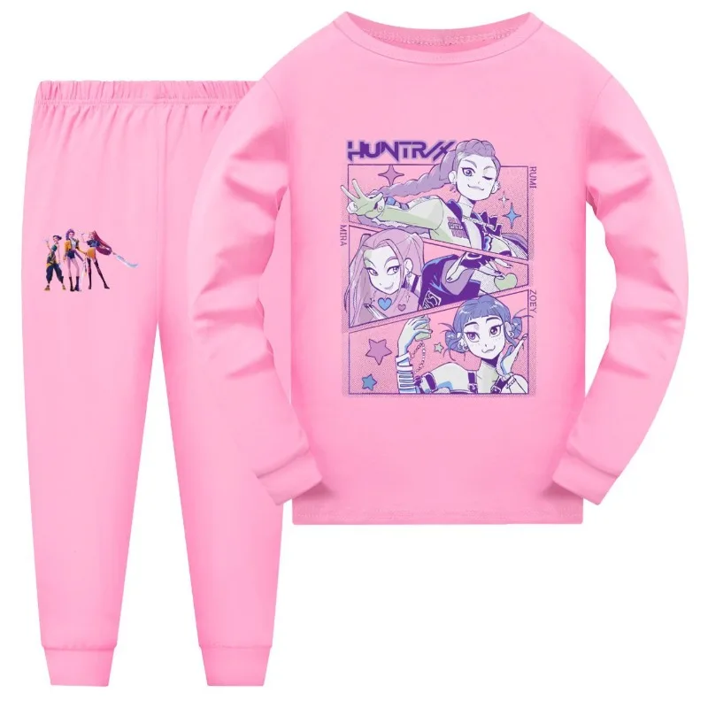 KPop Demon Hunters Mira Anime Merchandise Leuke pyjama voor basisschoolleerlingen Zachte huidvriendelijke herfst boven- en onderkant