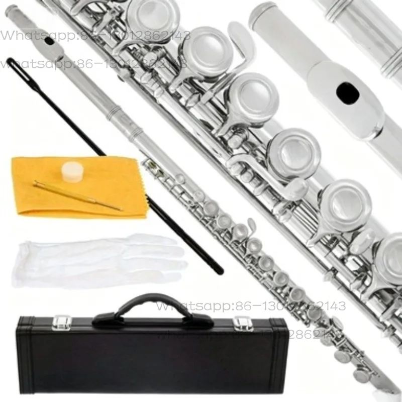 Flute instrument 16-hole silver-plated C key E key universal grading performance