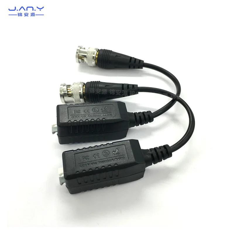 HD Card Line Transmissor, passiva Coaxial, Conversão par trançado, BNC conector para Network Line Extender, 8MP
