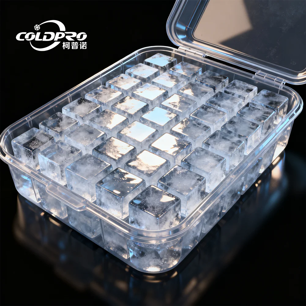 

COLDPRO Commercial Off-office Integrated Cube Ice Machine-Energy Saving 220V 12KG Capacity 22/29/38mm Cube Ice 550W 1 Year
