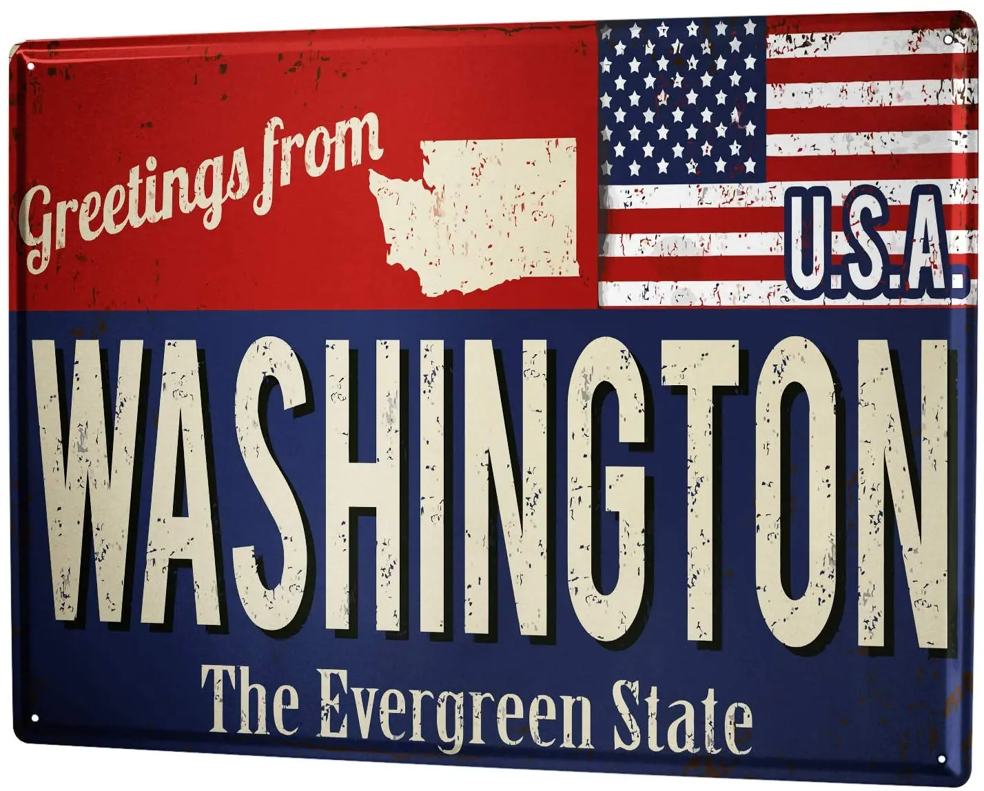 SINCE 2004 Tin Shield Globetrotter Washington U.S.A.