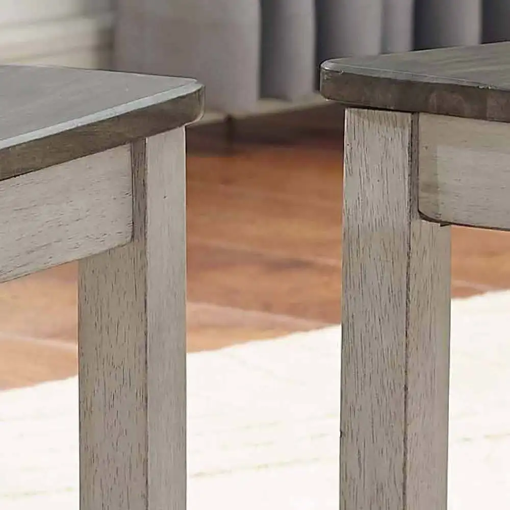 Cadeira lateral ábaco (conjunto de 2) marrom escuro