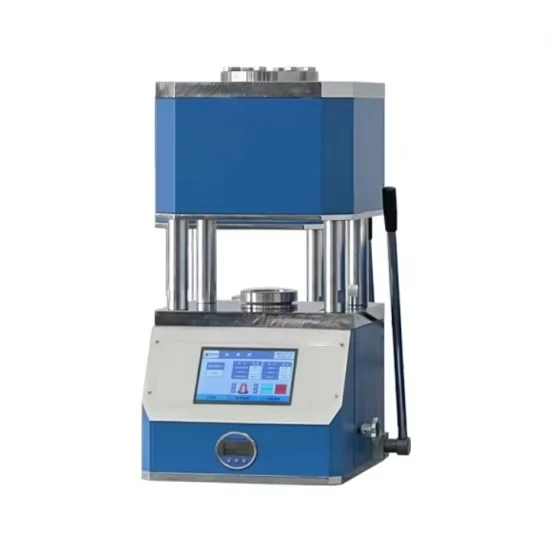 Laboratory heating hydraulic press 5T granular press 900C 1000C powder manual hot press