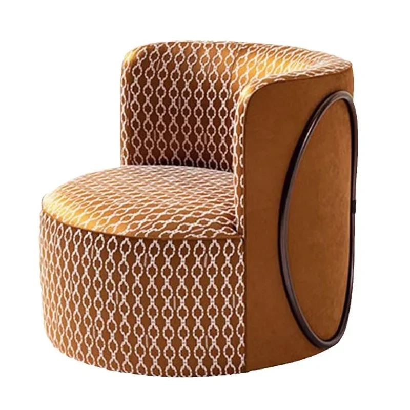 

Italian light luxury flannel single sofa chair villa large flat floor home living room leisure designer backrest