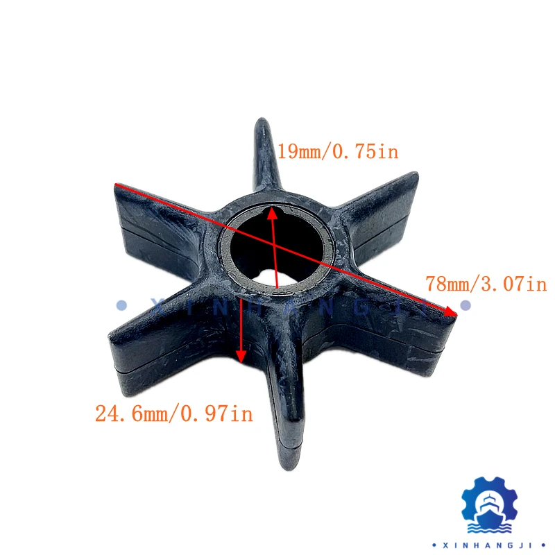 47-19453T Water Pump Impeller For Mercury-Mercruiser Outboard  Motor 2-stroke 40/45/55/60HP  4-stroke 30/35/40/50/60HP，4719453T