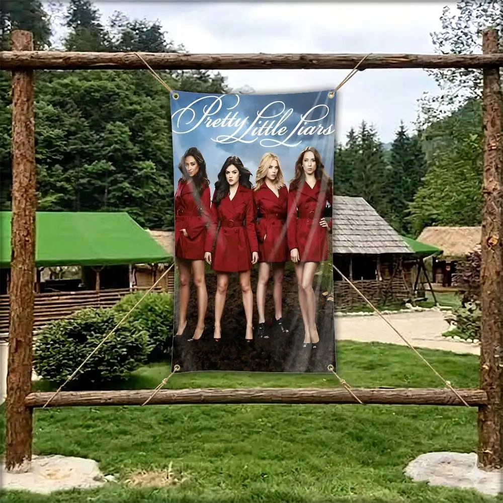 PLL-TV P-Pretty Little L-Liars Flag Tapestry Banner for Bedroom Living Room Outdoor Camping Custom