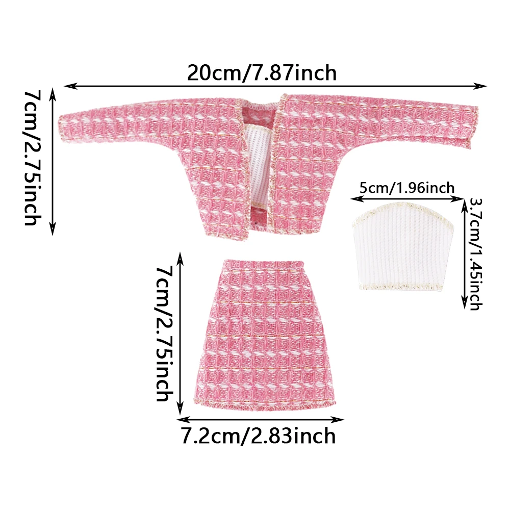 Adecuado para ropa de muñeca de 30cm, varios trajes de peluche bonitos y a la moda, conjuntos de vestidos, regalos para niños