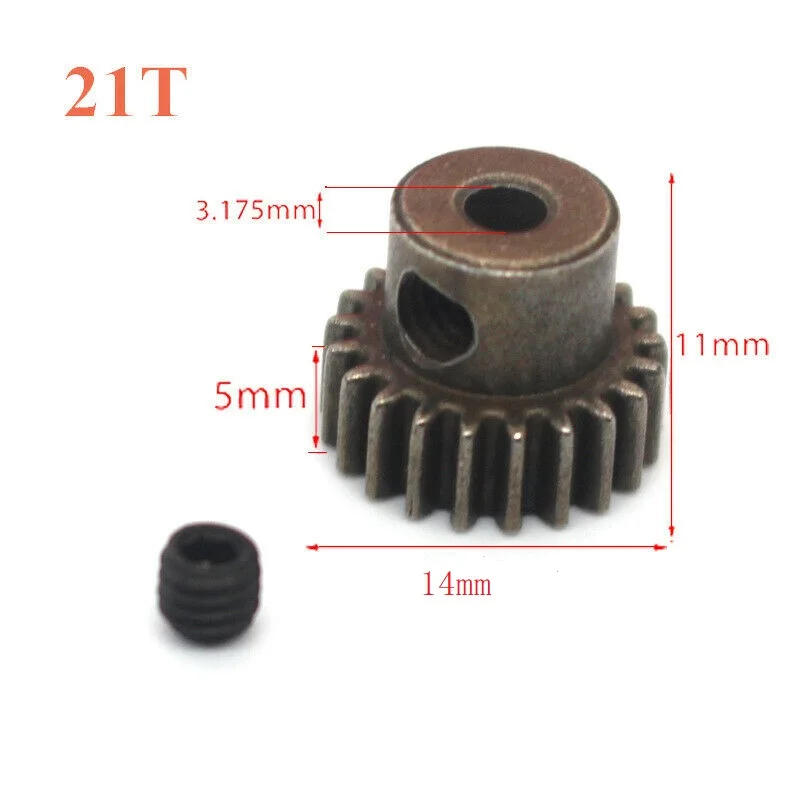 Ingranaggio principale 17T/21T/26T/29T/64T del motore dell\'ingranaggio principale del differenziale dello sperone d\'acciaio RC per 1/10 HSP 94103