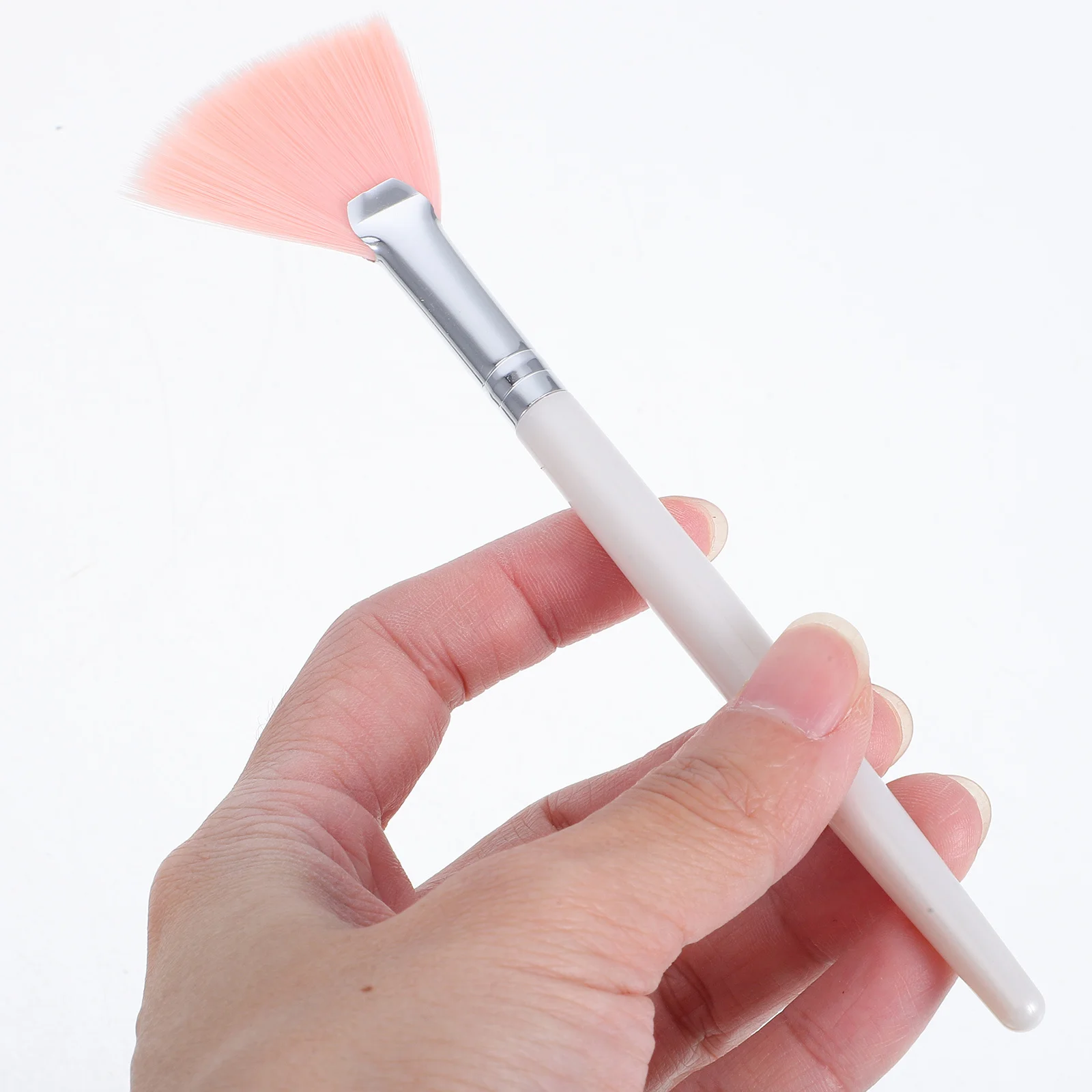 4 pennelli per ventaglio, set di pennelli per trucco, pennello per cipria, contorno, evidenziazione dell'ugello, miscelazione del viso, polvere fissante