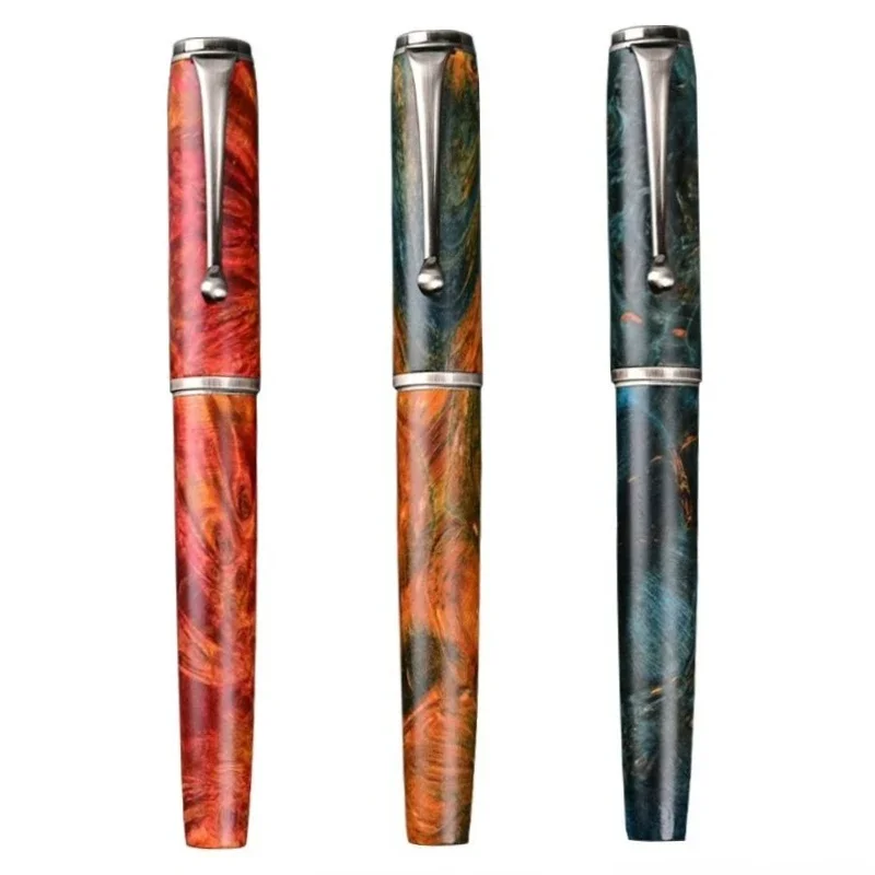 New Wingsung Fountain Pens Import Wooden F 0.5 Bent 0.6 0.7mm Tip Bulk Office School Supplies Ergonomic Grip Collection
