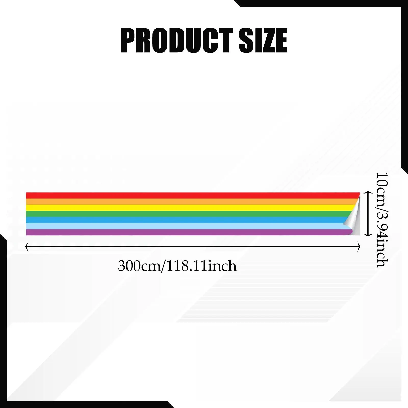 ملصقات حائط على شكل خصر قوس قزح، ملصقات بلاط PVC لغرف الأطفال، #6