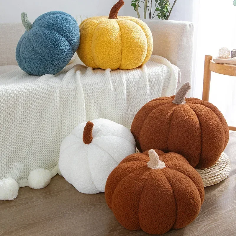 Plush Pumpkin Pillow Cute Soft Sofa Cushion Kids Plush Toys Hallowen Decorative Ornaments Nordic Style Home Decor Holidays Gifts