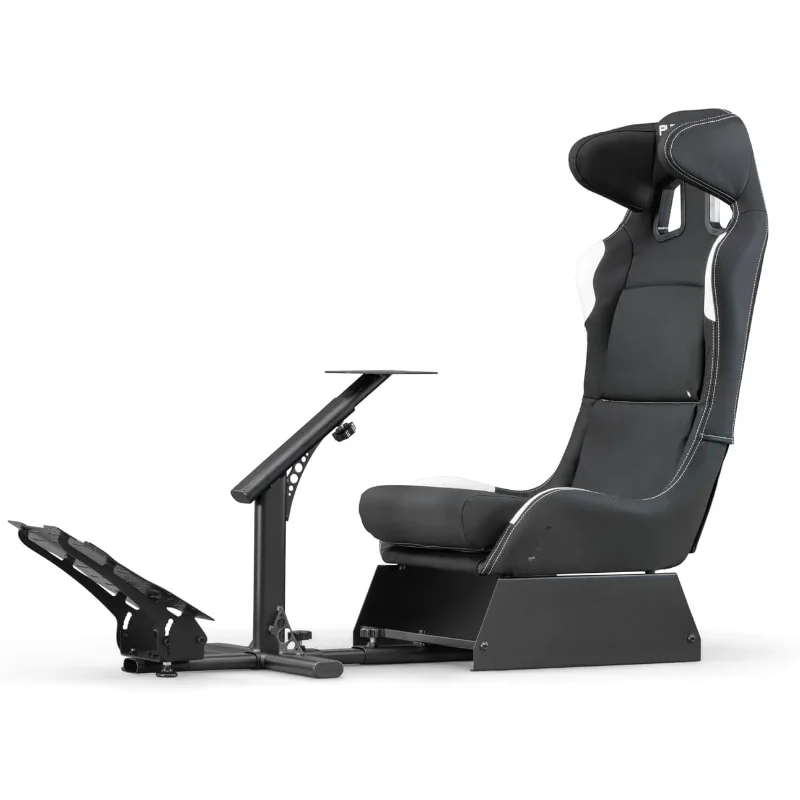 

Sim Racing Cockpit | Comfortable Racing Simulator Cockpit | Adjustable | Compatible with All Steering Whe