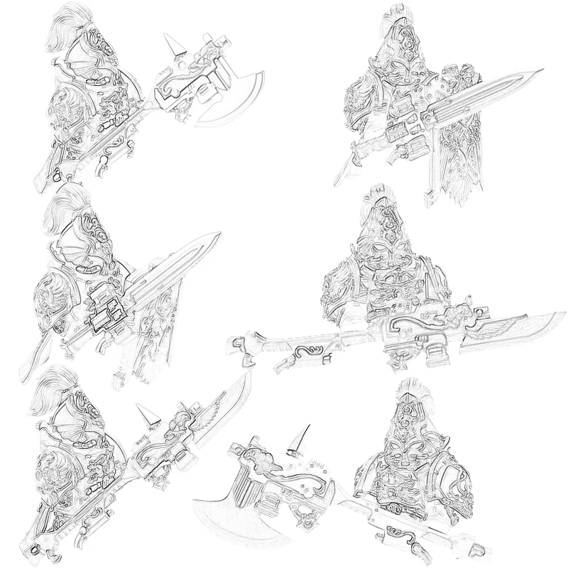 

New MOC Building Blocks gold knights Assembled Model Mini Action Figures Weapons Accessories Educational Toys Gift Collection