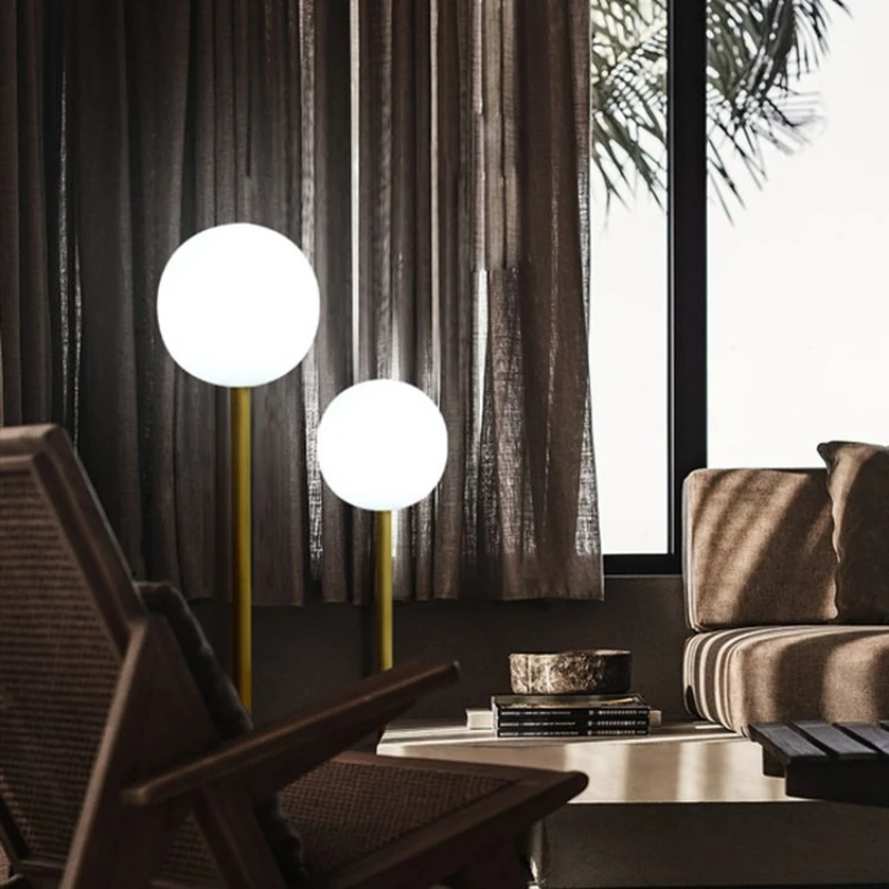 LED floor ball lamp living room sofa minimalist wind bedroom bedside table lamp hotel villa decoration