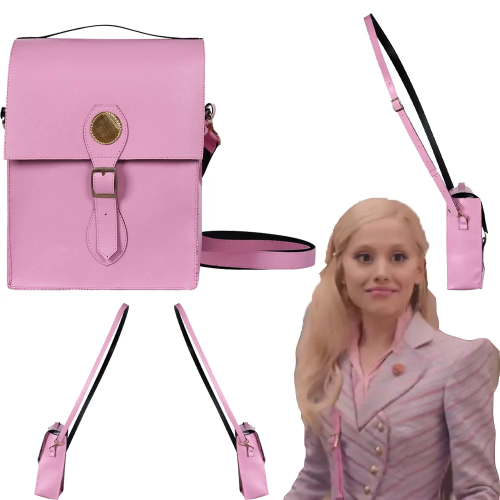 Glinda Pink Bag Cosplay Wicked School Messenger Bags for Women Adult Costume Glinda Shoulder Bags Hand Bag Halloween Gifts Party