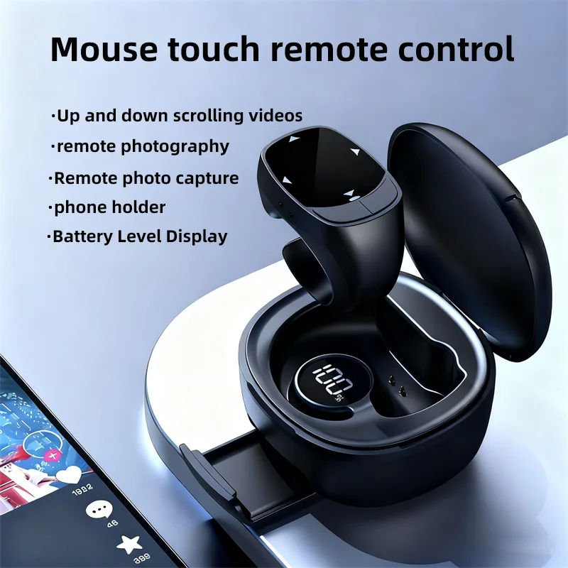 

Remote Touch Bluetooth Mouse Ring Wearing Touch Control Remote Control Mobile Phone Tablet Watch Short Videos Remote Photography