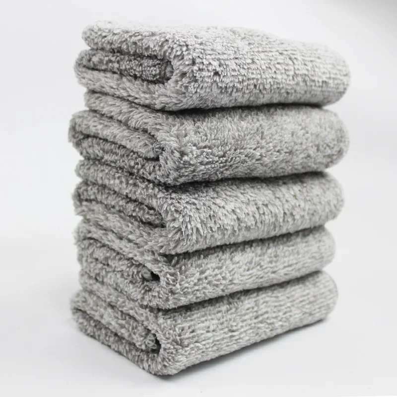 Japanese Bamboo Charcoal Dish Towel, Microfiber Scouring Pad, Dishwashing Kitchen Cloth, Thickened Absorbent Cleaning