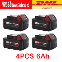 Milwaukee M18 Battery 48-11-1860 48-11-1850 48-11-1840 - Original 5.0Ah 6.0Ah Lithium Battery for Tools, Genuine M18B6 M18B5