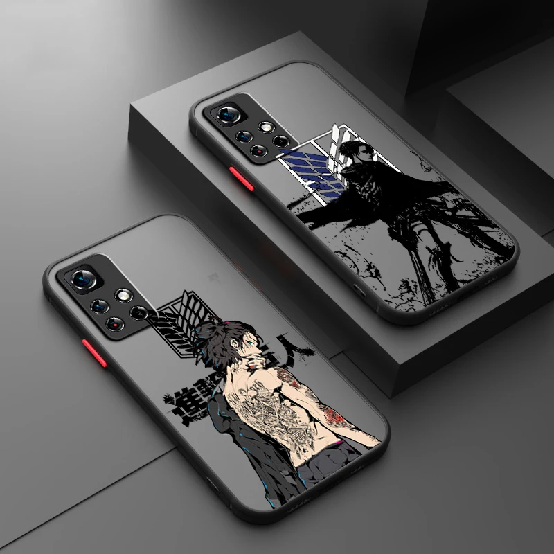 

A-Attack On Titan Cool Cute Frosted Translucent For Redmi 8 8A 9A 9C 9AT 9 9T 10X 10A 10C 10 11A 12C 12 13C 5G Cover Phone Case