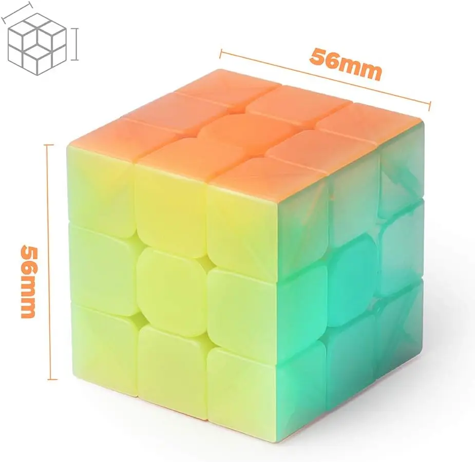 Qiyi YongShi W 젤리 컬러 매직 큐브, 전문 스피드 큐브, 대회 퍼즐 큐브, 장난감 선물, 3X3X3