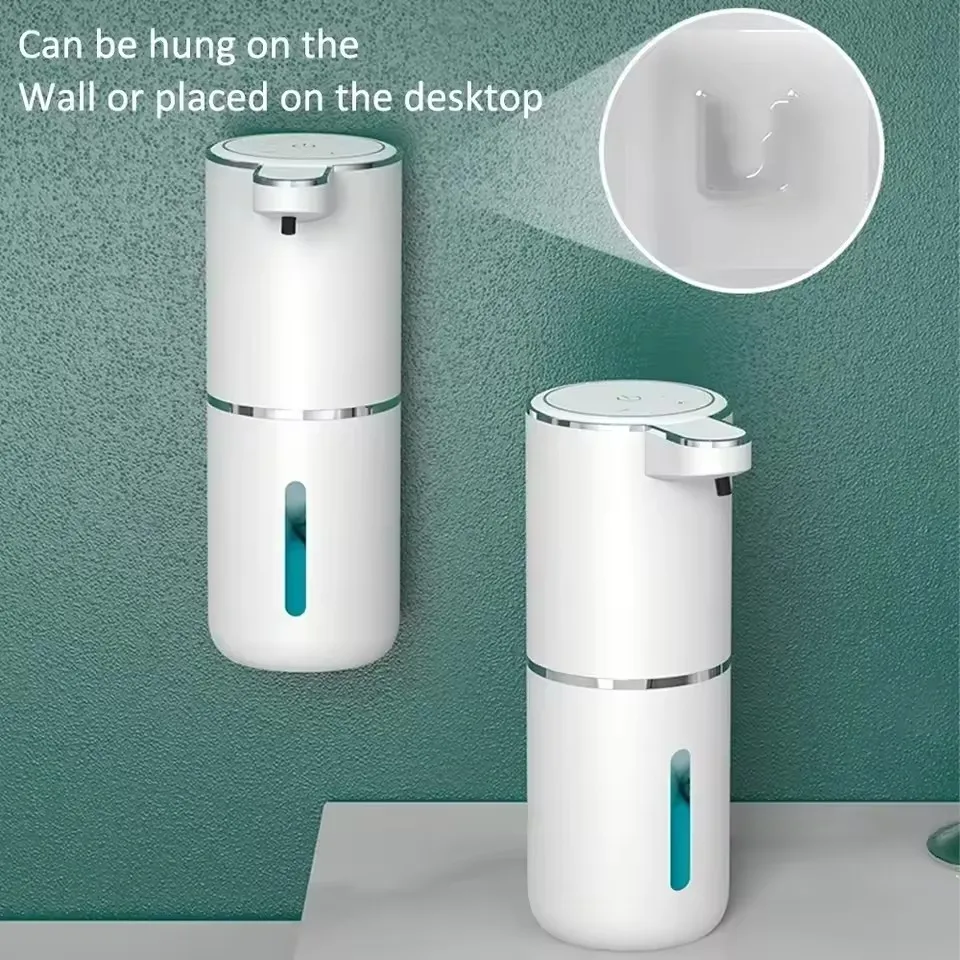 380mL Touchless Foam Soap Dispenser, USB Rechargeable Infrared Sensor Dispenser with Liquid Window & Power Display