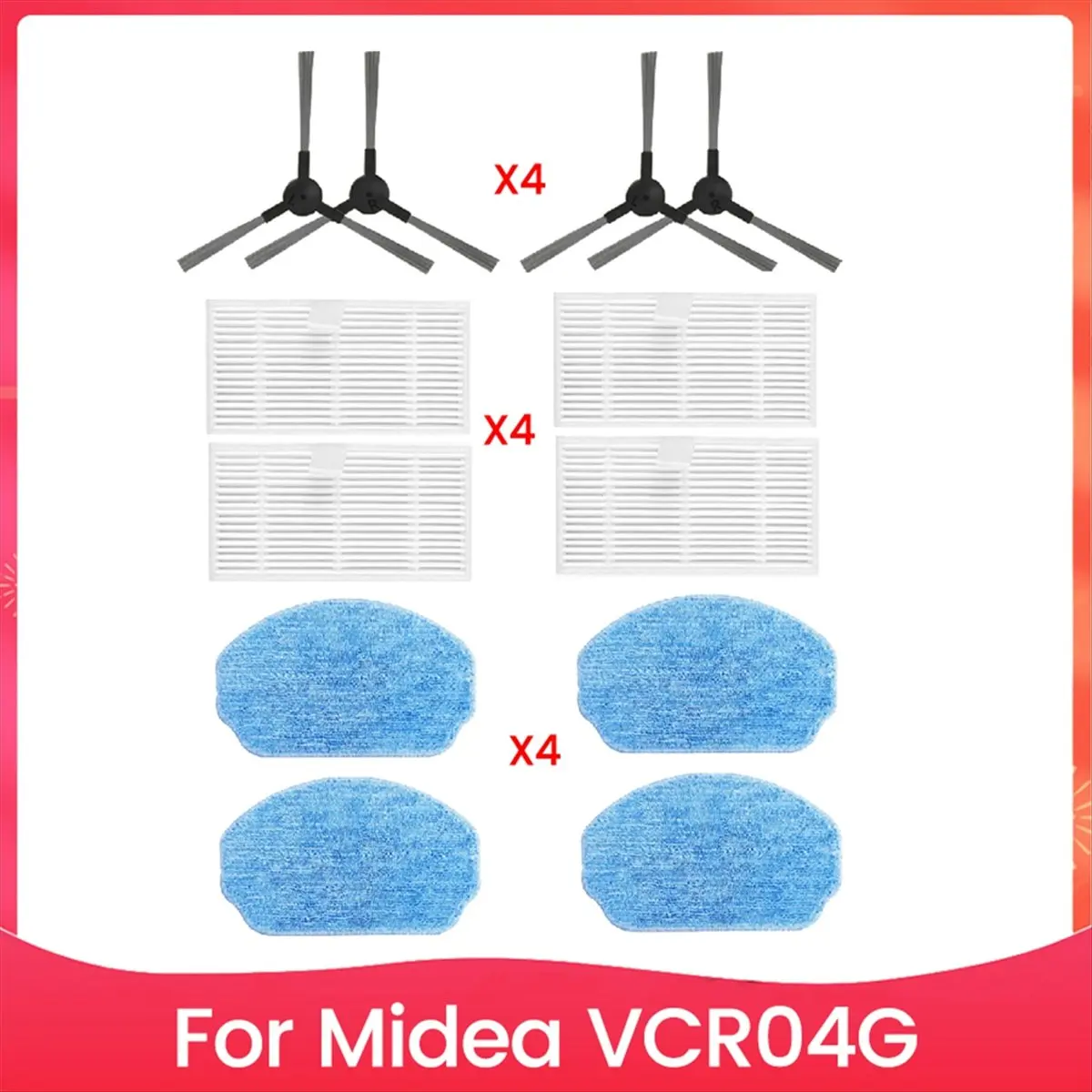 

Новые аксессуары для робота-пылесоса VCR04G: 12 шт. боковых щеток, HEPA-фильтр, салфетки для мытья полов (A92G)